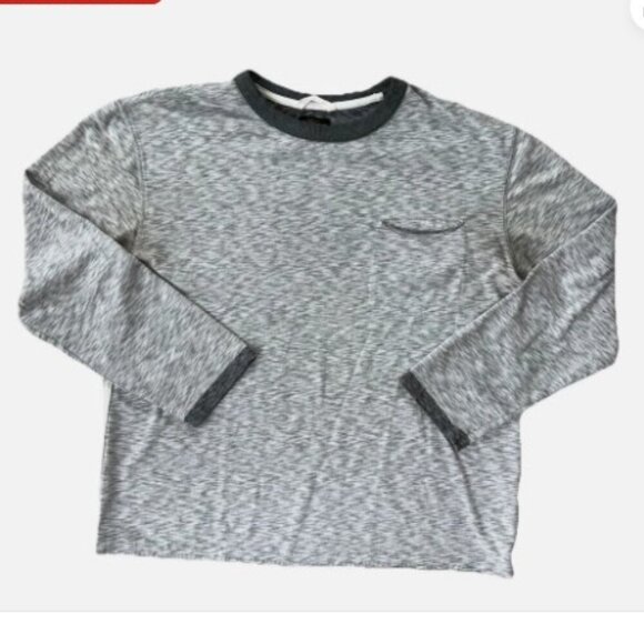 CPO Provisions Crew Neck Long Sleeve Textured Heather Gray Shirt Mens Size Large - Picture 1 of 5